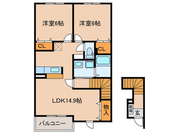 ホワイトハウスⅢの物件間取画像